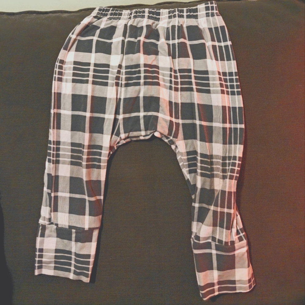 Kate Quinn classic panda pant | green plaid | bamboo - 18-24m